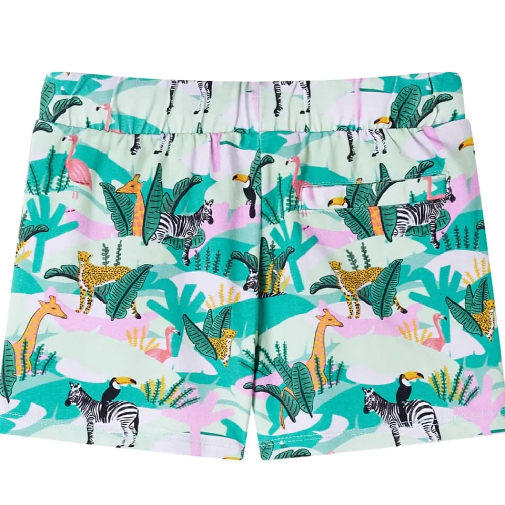 vidaXL Ropa Y Accesorios-Pantalones cortos infantiles con cordón menta claro 92