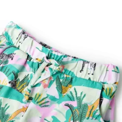vidaXL Ropa Y Accesorios-Pantalones cortos infantiles con cordón menta claro 92