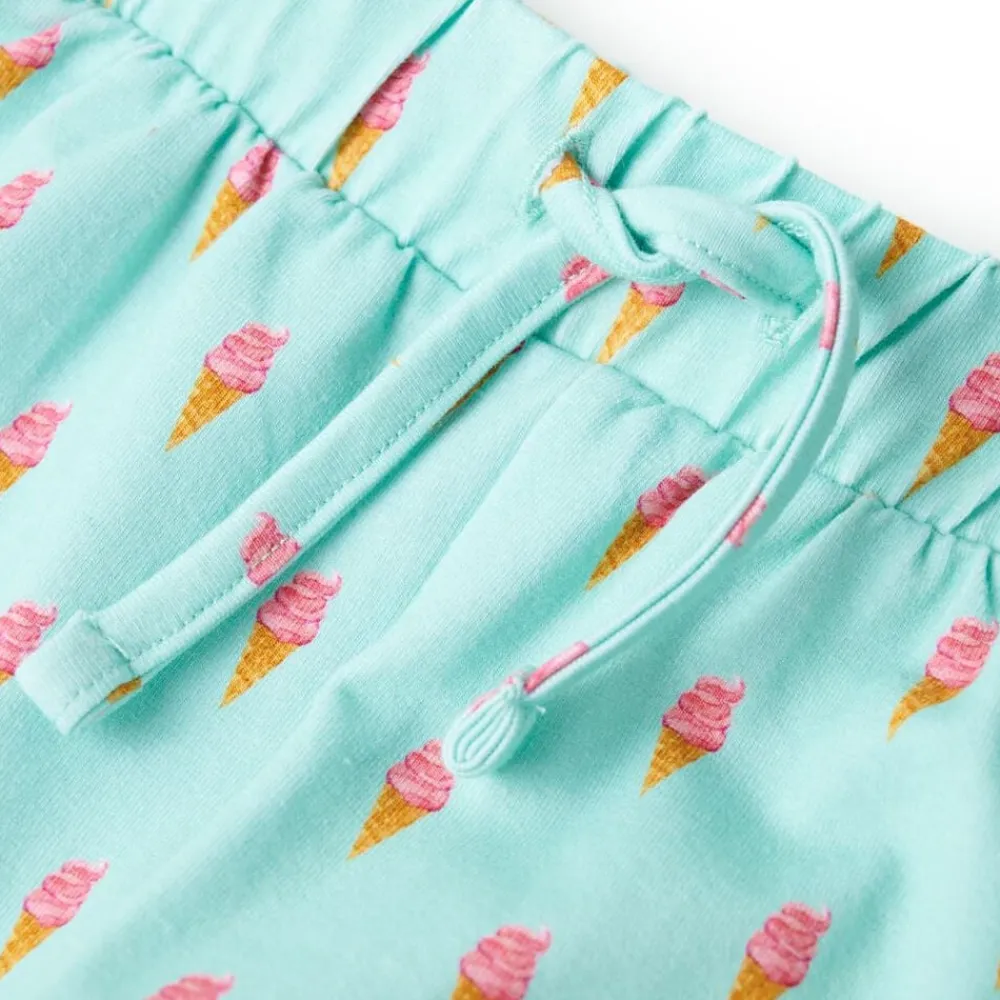 vidaXL Pantalones cortos infantiles con cordón menta claro 104 Outlet