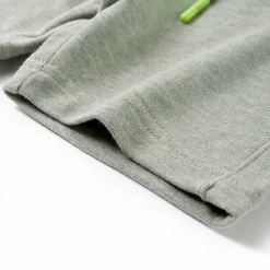 vidaXL Ropa Y Accesorios-Pantalones cortos infantiles con cordón claro mélange 92