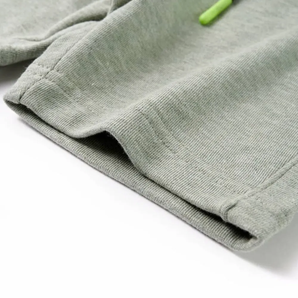 vidaXL Ropa Y Accesorios-Pantalones cortos infantiles con cordón claro mélange 92