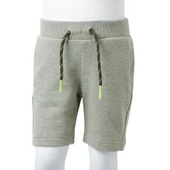 vidaXL Ropa Y Accesorios-Pantalones cortos infantiles con cordón claro mélange 92