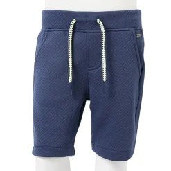 vidaXL Ropa Y Accesorios-Pantalones cortos infantiles con cordón azul oscuro 104