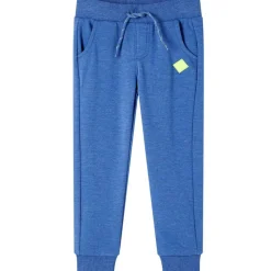 vidaXL Pantalones de chándal infantiles mélange 104 Azul Discount