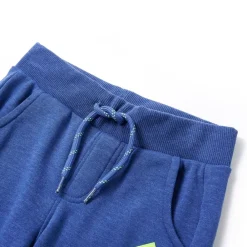 vidaXL Pantalones de chándal infantiles mélange 104 Azul Discount