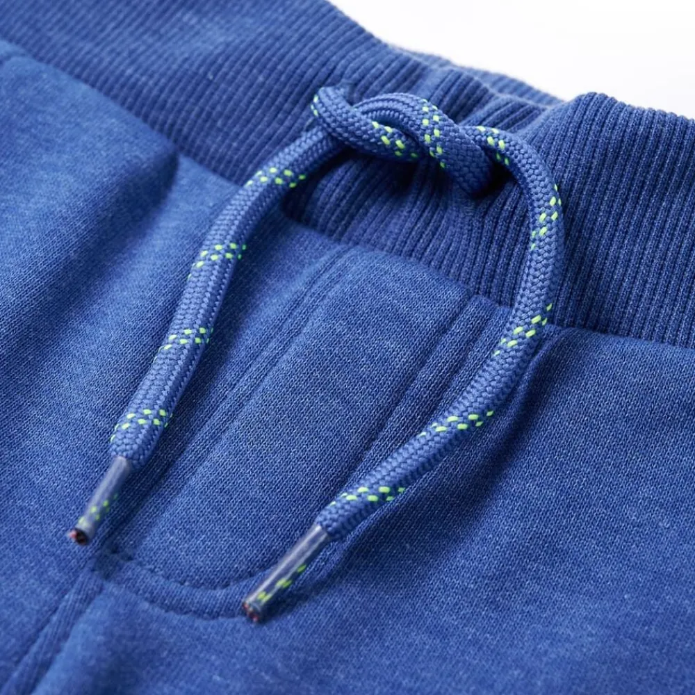 vidaXL Pantalones de chándal infantiles mélange 104 Azul Discount