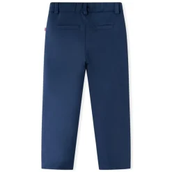 vidaXL Ropa Y Accesorios-Pantalones infantiles con ribetes negros azul marino 104