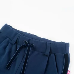 vidaXL Ropa Y Accesorios-Pantalones infantiles con ribetes negros azul marino 104