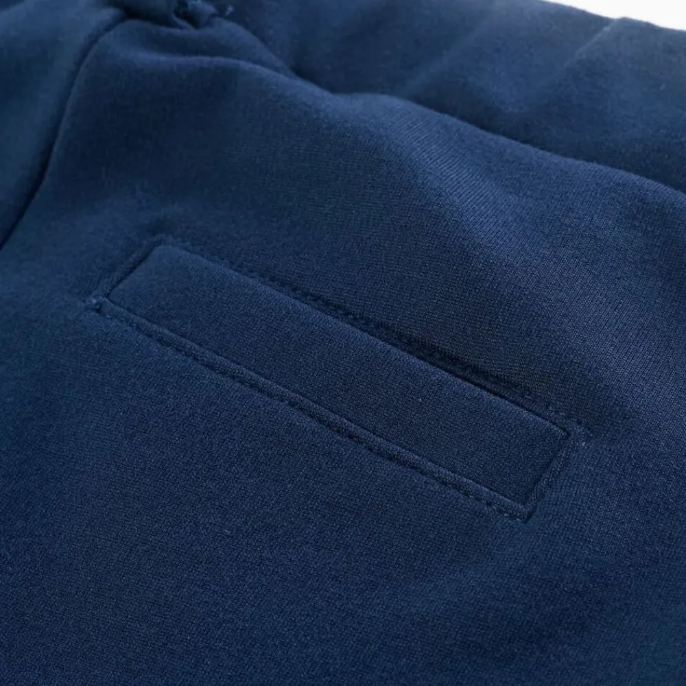 vidaXL Ropa Y Accesorios-Pantalones infantiles con ribetes negros azul marino 104