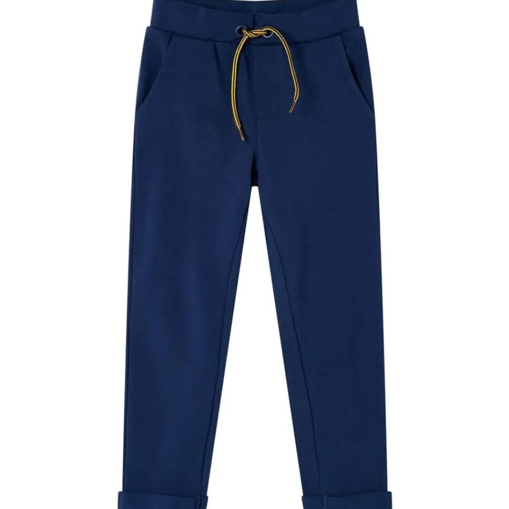 vidaXL Ropa Y Accesorios-Pantalones infantiles con cordón azul marino 92