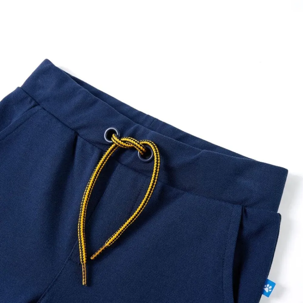 vidaXL Ropa Y Accesorios-Pantalones infantiles con cordón azul marino 92