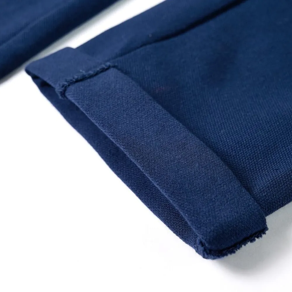 vidaXL Ropa Y Accesorios-Pantalones infantiles con cordón azul marino 92