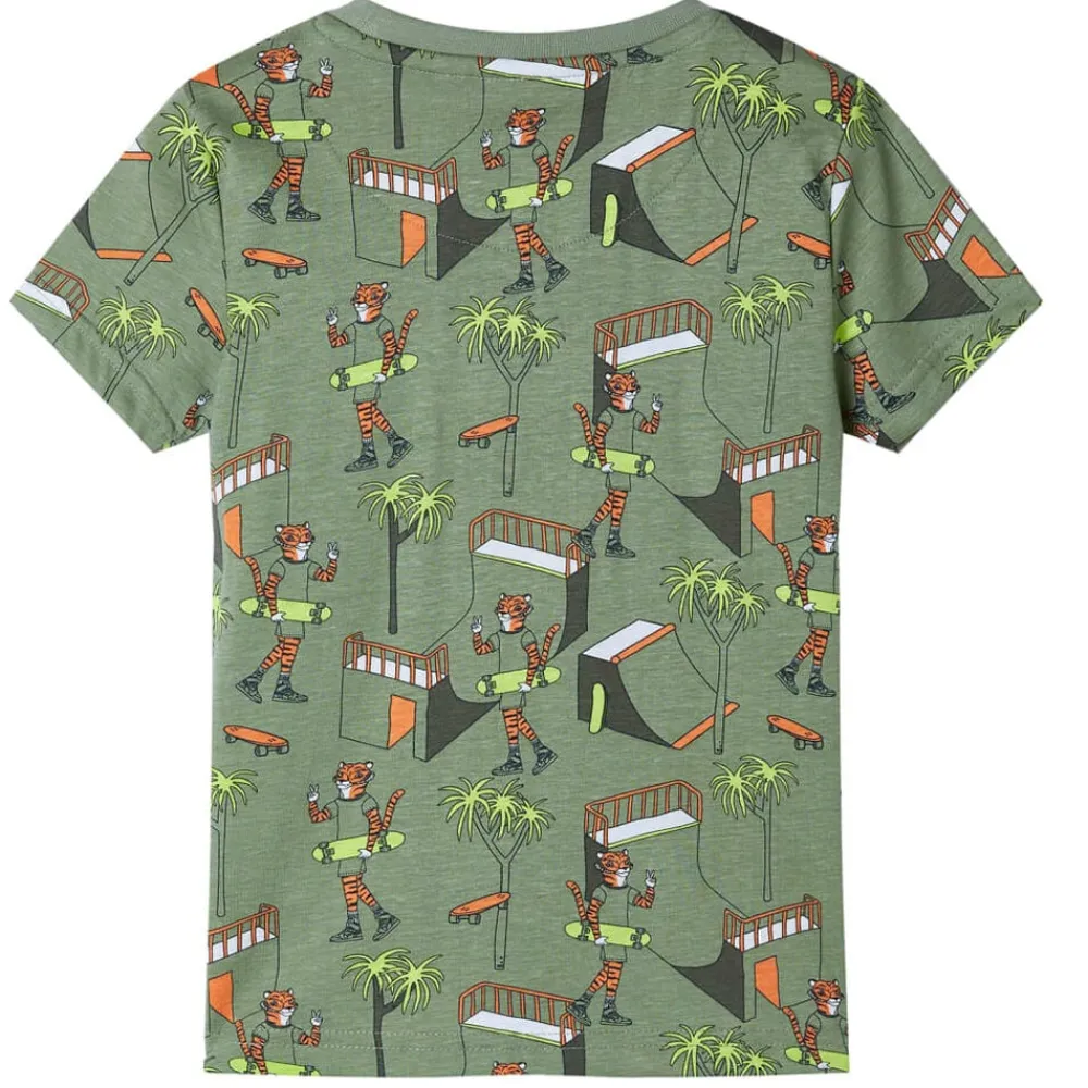vidaXL Ropa Y Accesorios-Pijama de manga corta infantil caqui claro 92