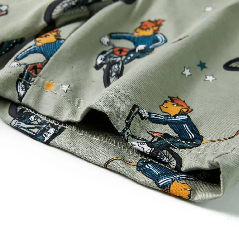 vidaXL Ropa Y Accesorios-Pijama de manga corta infantil caqui claro 92