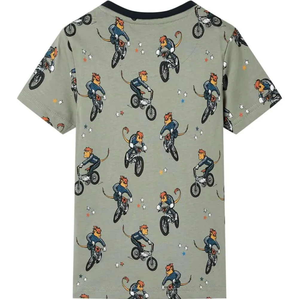 vidaXL Ropa Y Accesorios-Pijama de manga corta infantil caqui claro 92