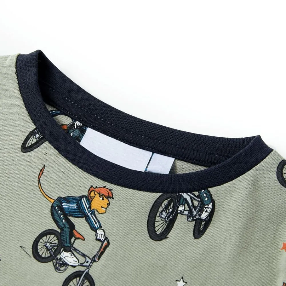 vidaXL Ropa Y Accesorios-Pijama de manga corta infantil caqui claro 92
