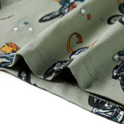 vidaXL Ropa Y Accesorios-Pijama de manga corta infantil caqui claro 92