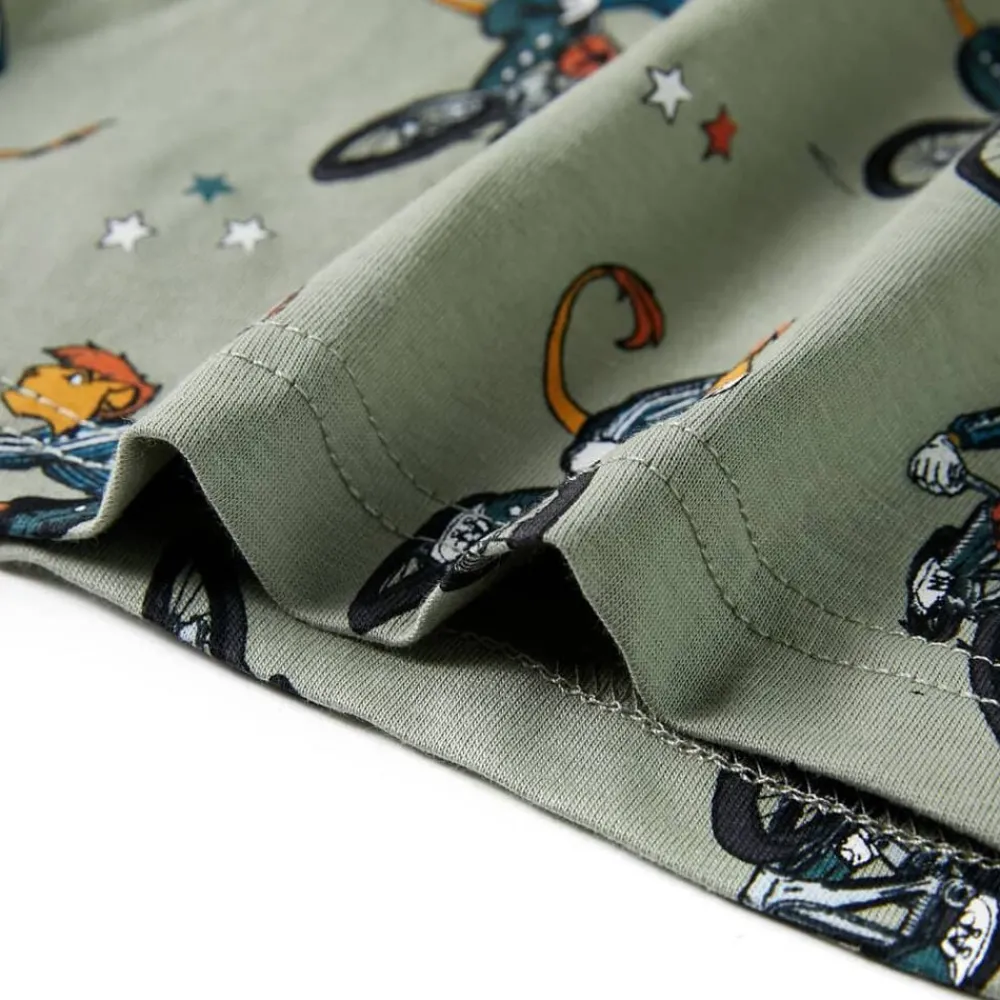vidaXL Ropa Y Accesorios-Pijama de manga corta infantil caqui claro 92