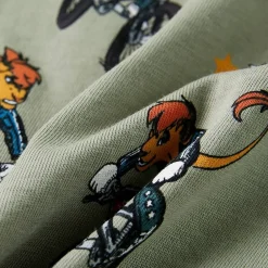 vidaXL Ropa Y Accesorios-Pijama de manga corta infantil caqui claro 92