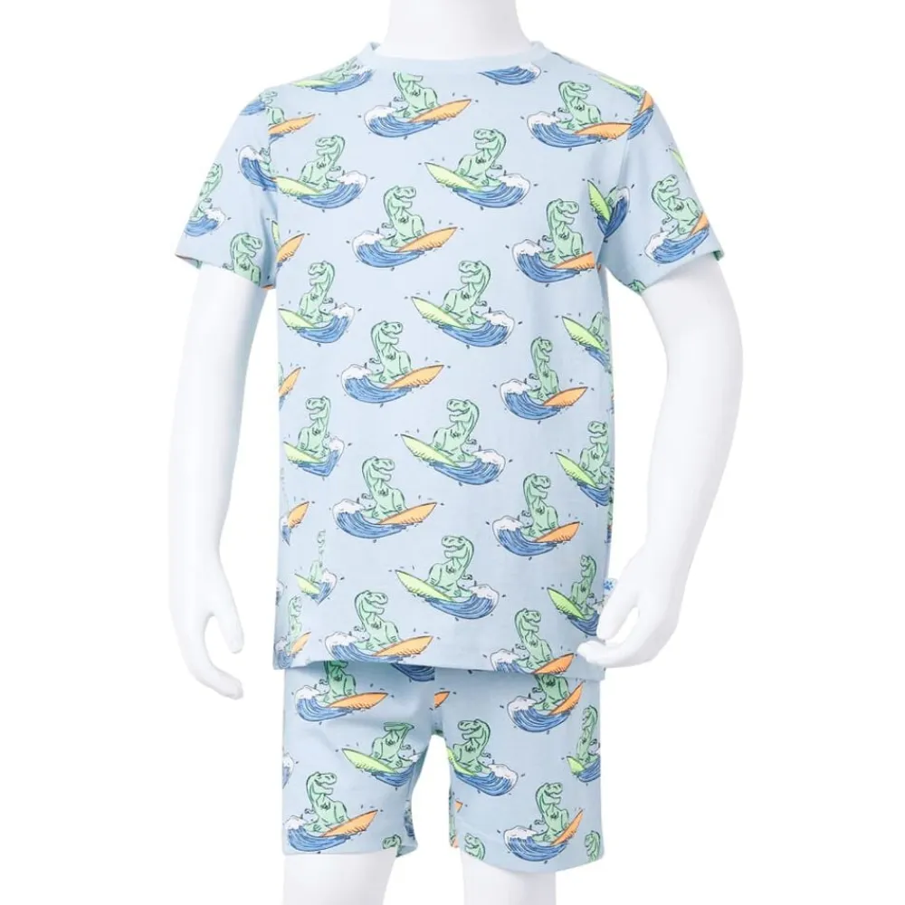 vidaXL Ropa Y Accesorios-Pijama de niños de manga corta azul claro 104
