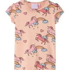 vidaXL Ropa Y Accesorios-Pijama infantil de manga corta naranja claro 92