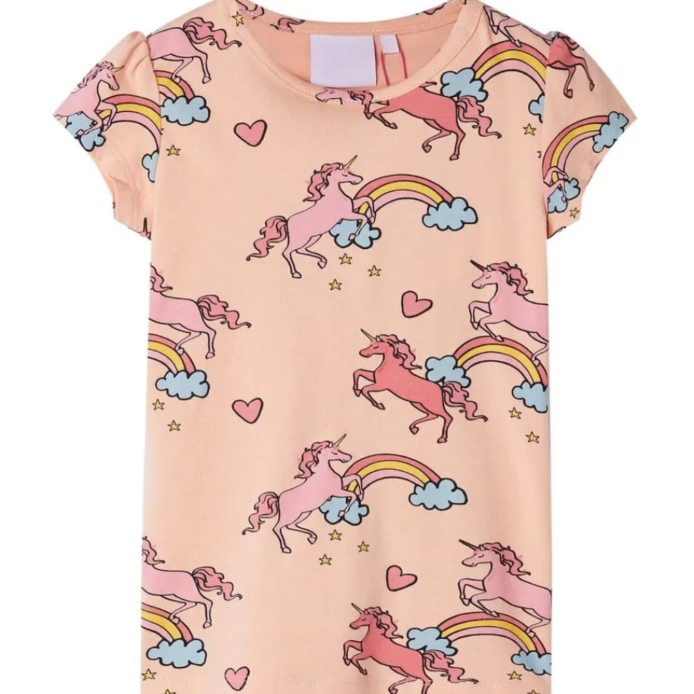 vidaXL Ropa Y Accesorios-Pijama infantil de manga corta naranja claro 92