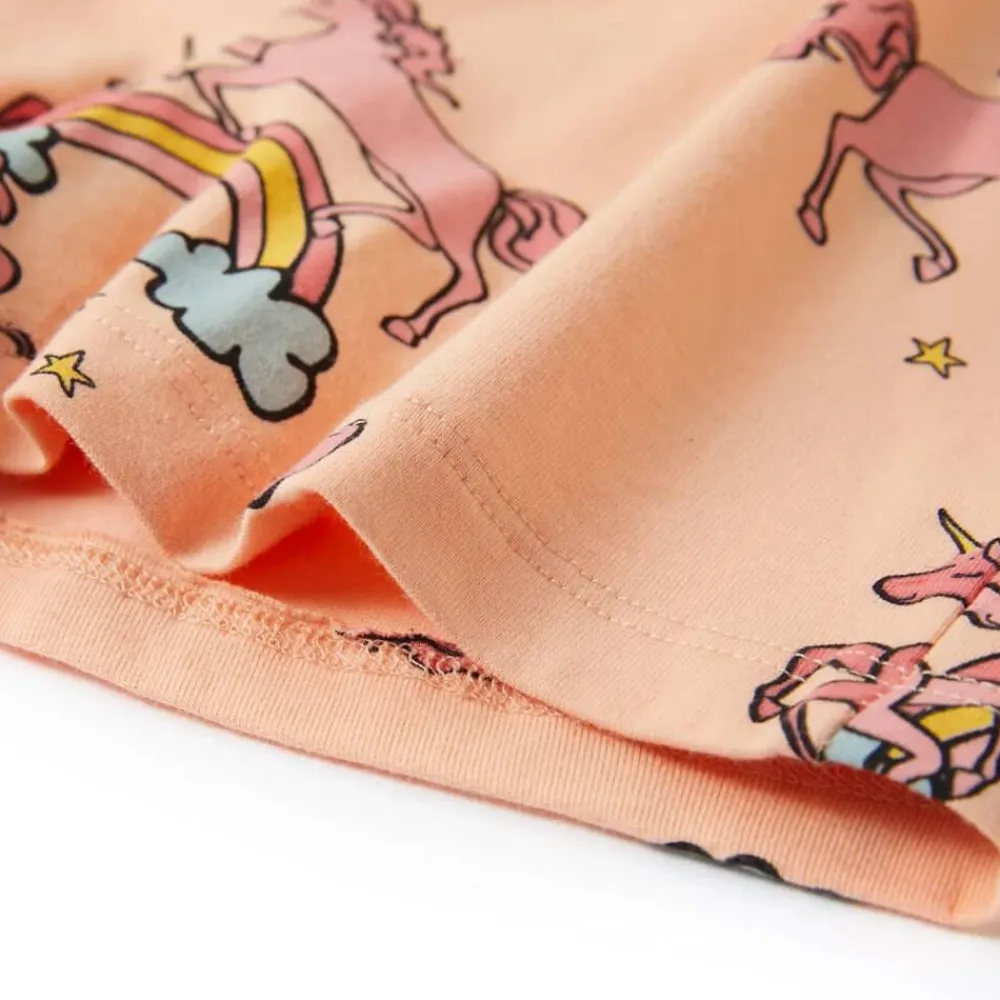 vidaXL Ropa Y Accesorios-Pijama infantil de manga corta naranja claro 92