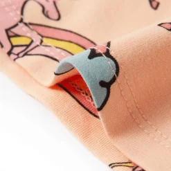 vidaXL Ropa Y Accesorios-Pijama infantil de manga corta naranja claro 92