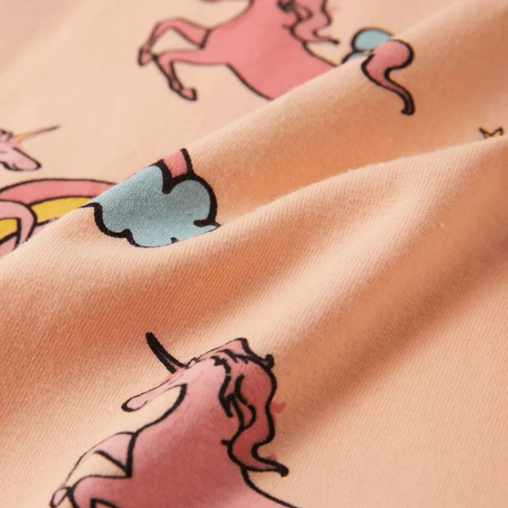 vidaXL Ropa Y Accesorios-Pijama infantil de manga corta naranja claro 92