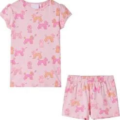 vidaXL Pijama infantil de manga corta rosa claro 92 Outlet
