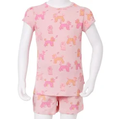 vidaXL Pijama infantil de manga corta rosa claro 92 Outlet