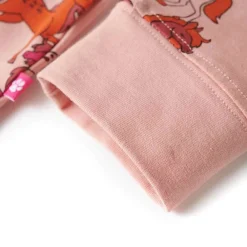 vidaXL Ropa Y Accesorios-Pijama infantil de manga larga rosa claro 92