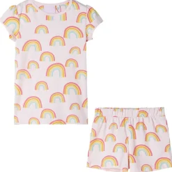 vidaXL Ropa Y Accesorios-Pijama infantil de manga corta rosa suave 92