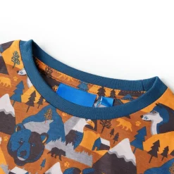 vidaXL Ropa Y Accesorios-Pijama infantil de manga larga coñac 92