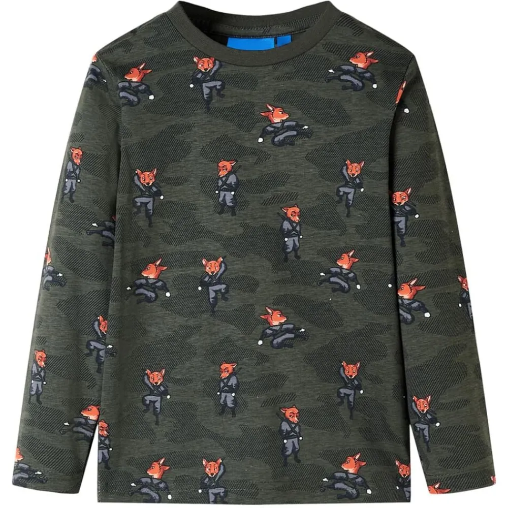 vidaXL Ropa Y Accesorios-Pijama infantil de manga larga caqui 92