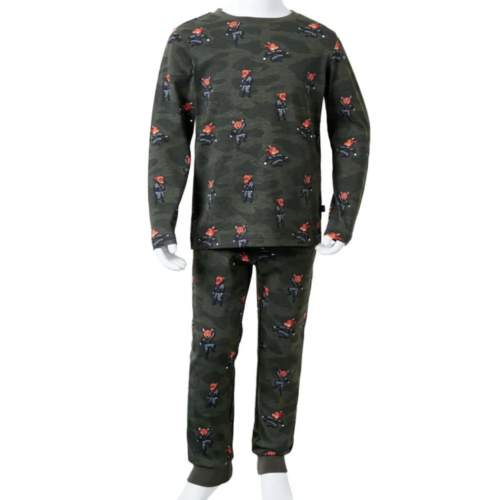 vidaXL Ropa Y Accesorios-Pijama infantil de manga larga caqui 92