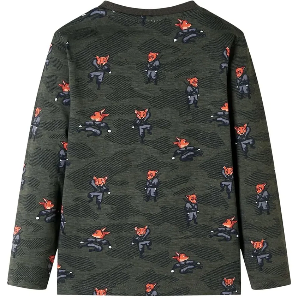 vidaXL Ropa Y Accesorios-Pijama infantil de manga larga caqui 92