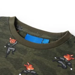 vidaXL Ropa Y Accesorios-Pijama infantil de manga larga caqui 92
