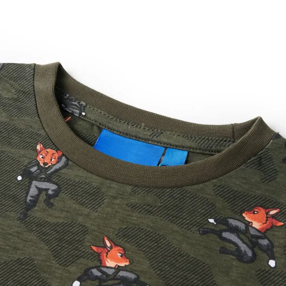 vidaXL Ropa Y Accesorios-Pijama infantil de manga larga caqui 92