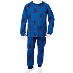 vidaXL Pijama infantil de manga larga petróleo 92 Clearance