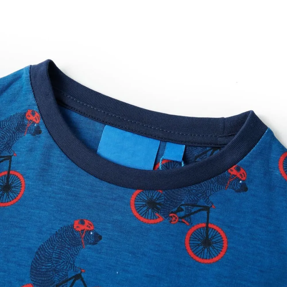 vidaXL Pijama infantil de manga larga petróleo 92 Clearance