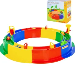 Polesie wader Juguetes-Juego arenero redondo 8 uds y canal 136 cm polipropileno