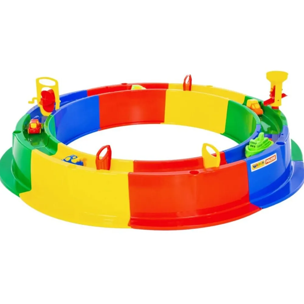 Polesie wader Juguetes-Juego arenero redondo 8 uds y canal 136 cm polipropileno