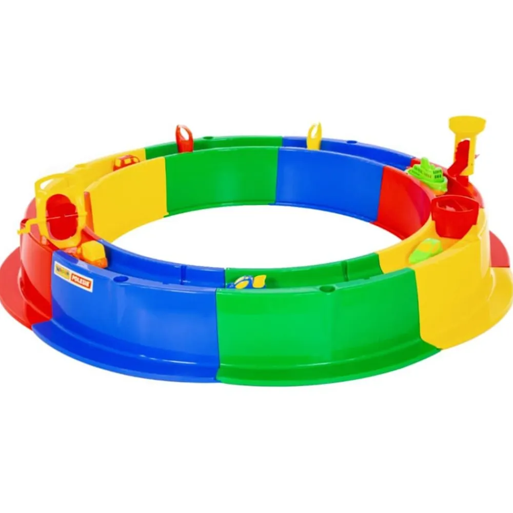 Polesie wader Juguetes-Juego arenero redondo 8 uds y canal 136 cm polipropileno