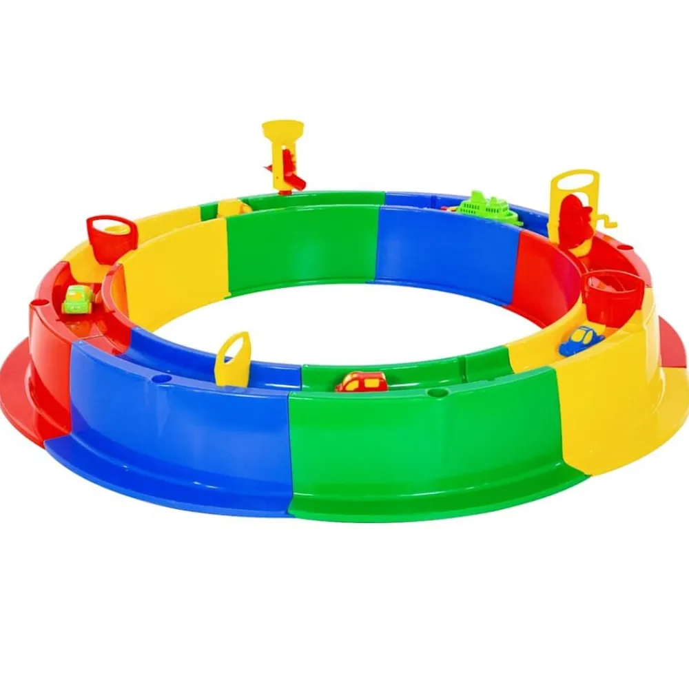 Polesie wader Juguetes-Juego arenero redondo 8 uds y canal 136 cm polipropileno