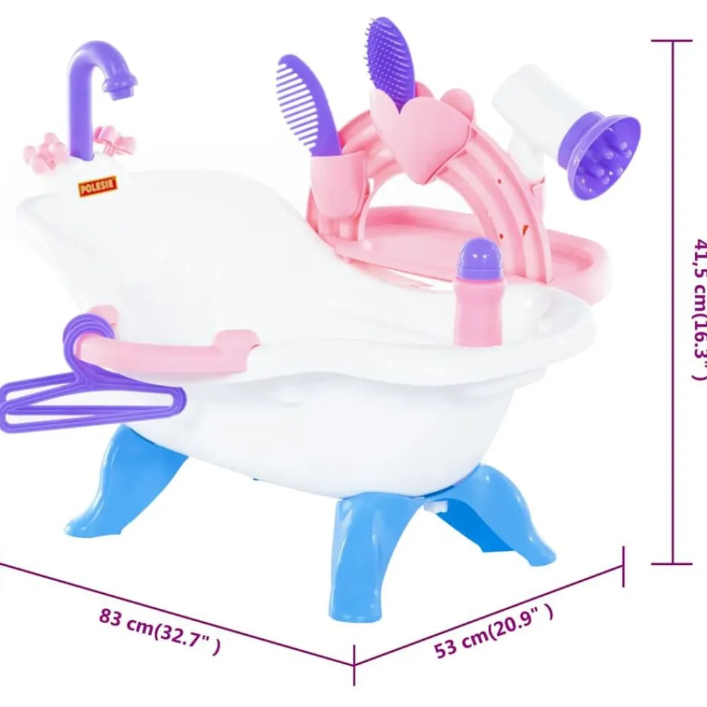 Polesie wader Juego de bañera de muñecas 7 piezas 83x53x41,5 cm Sale