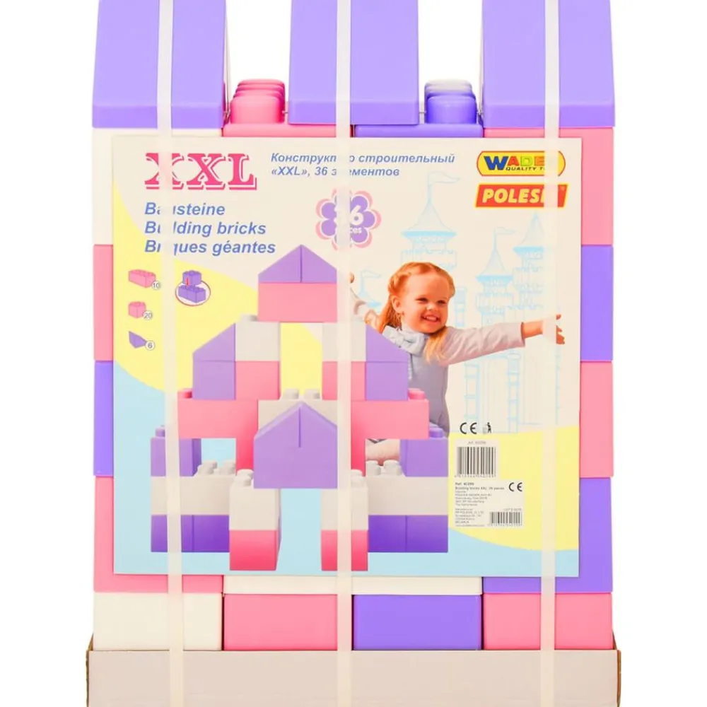 Polesie wader Juego de bloques XXL 36 piezas Rosa y morado Discount