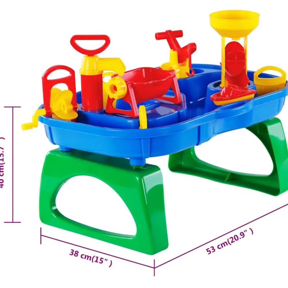 Polesie wader Juguetes-Mesa de juegos con agua 11 piezas PP 53x38x40 cm