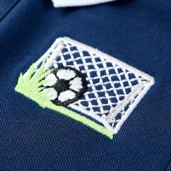 vidaXL Polo infantil azul oscuro 116 Azul marino Clearance
