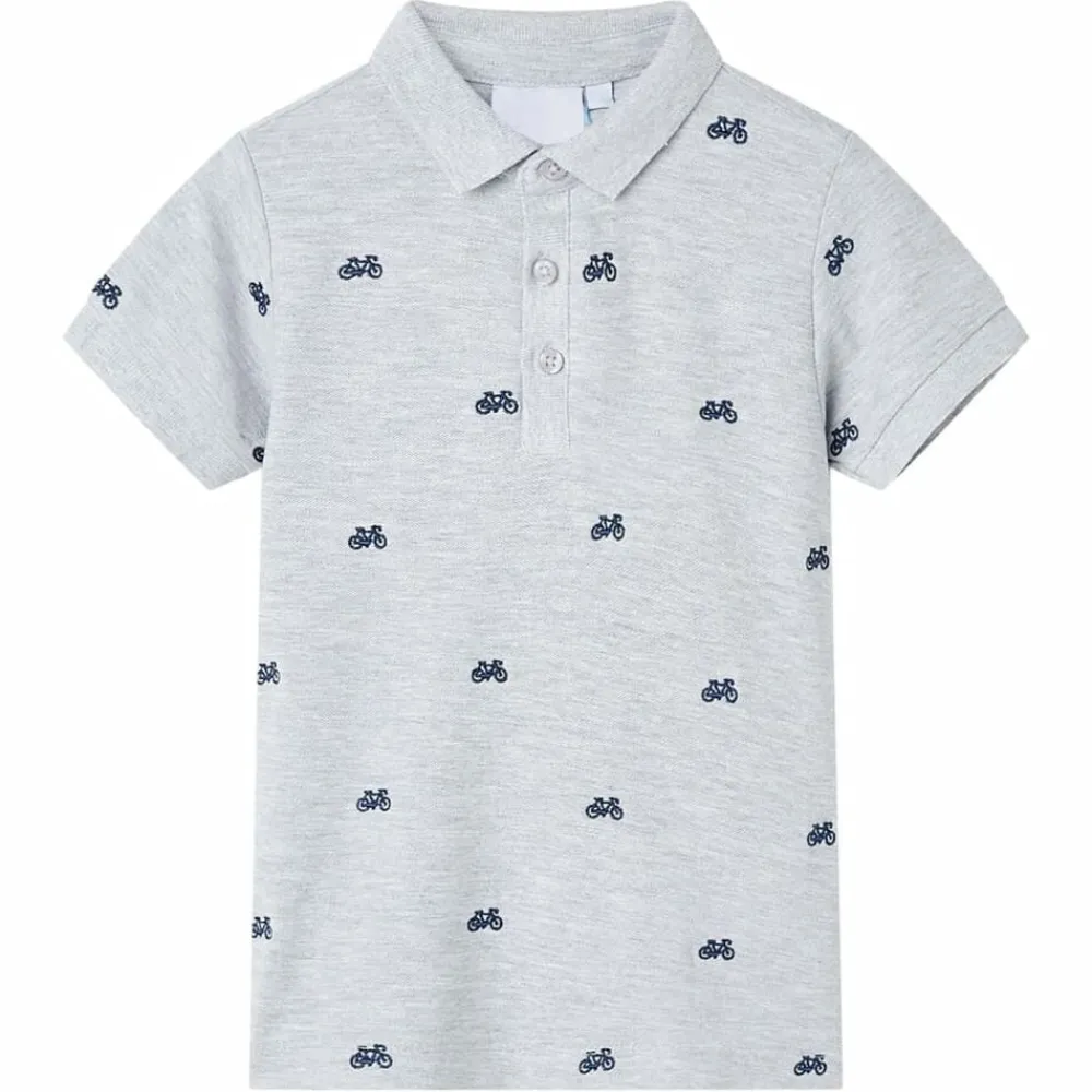 vidaXL Polo infantil melange 92 Gris Discount